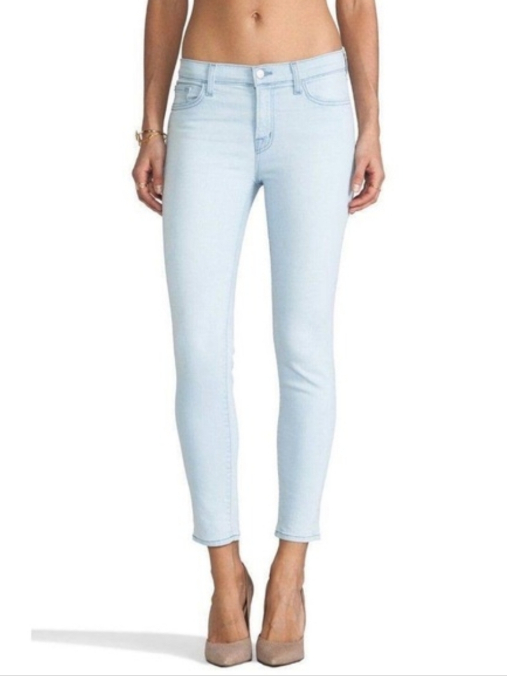 Light Wash Skinny Jeans J Brand  Capri Solana Pale Blue